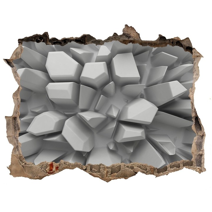 Autocolant decorativ. gaura in perete. Tulup. Abstractie 3D. Multicolor. 168x113 cm. 010120080080000005909