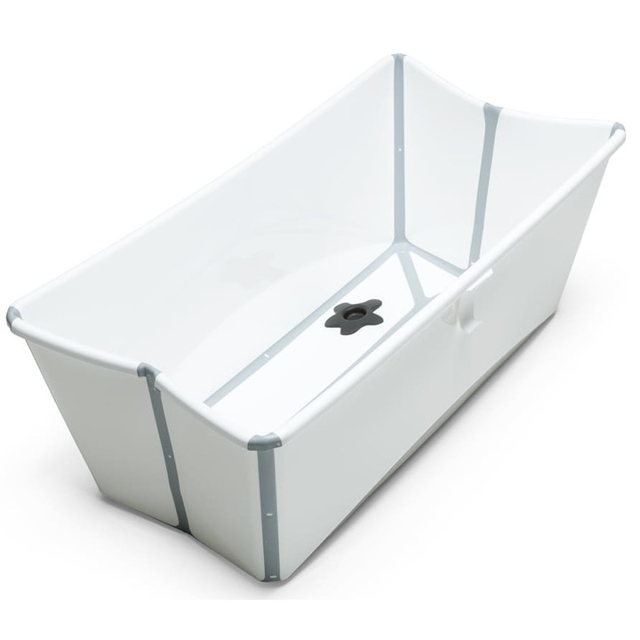 Сгъваема бебешка вана Stokke Flexi Bath, термочувствителна, бяла, 66x24x35 см