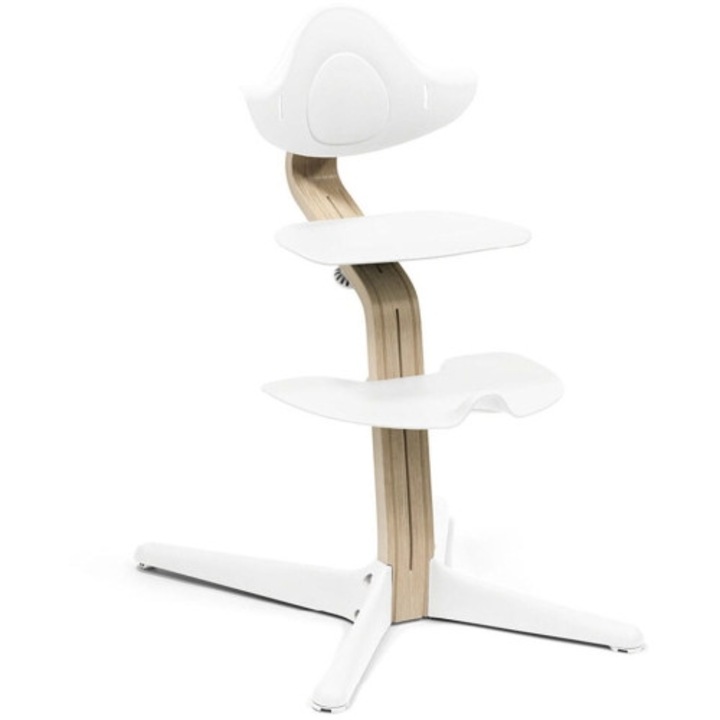 Scaun pentru copii Stokke Nomi, lemn, multifunctional, ergonomic, Natural White