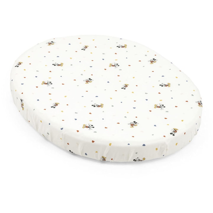 Lenjerie patut Stokke Sleepi Mini V3, Bumbac, Mickey Celebration, certificat Oeko-Tex