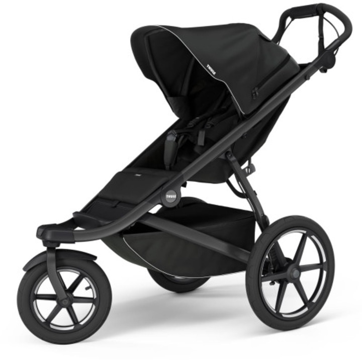 Детска количка Thule Urban Glide 3, сгъваема с една ръка, заден теглич, черна