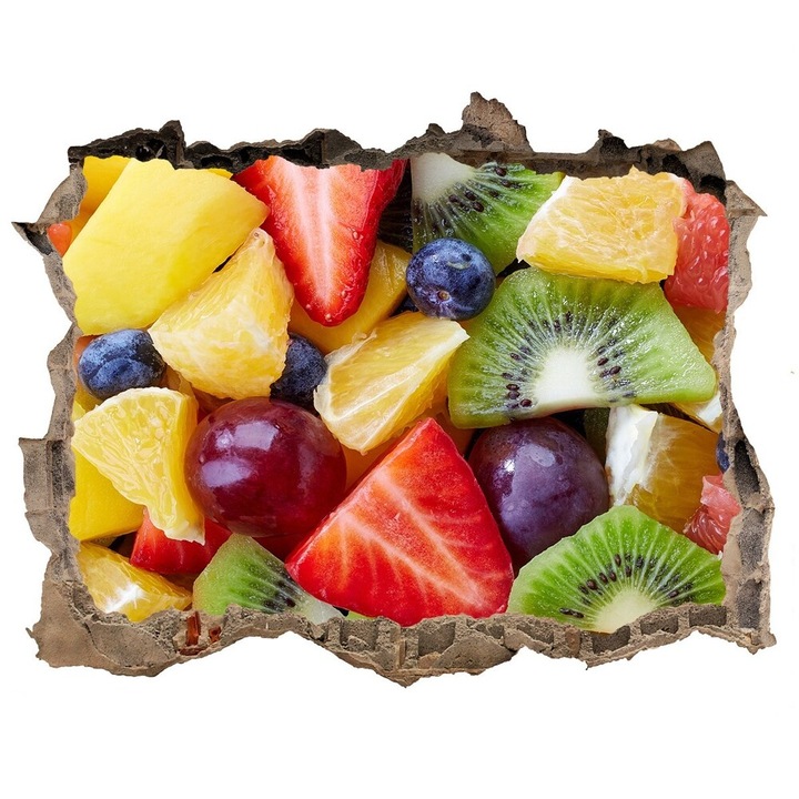 Декоративни стикери, Tulup, Нарязани плодове, Многоцветен, 168x113 cm, 010120080080000007057