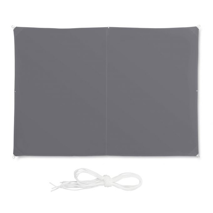 Copertina tip parasolar Relaxdays, cu protectie UV, gri, 2x3 m, 10026352