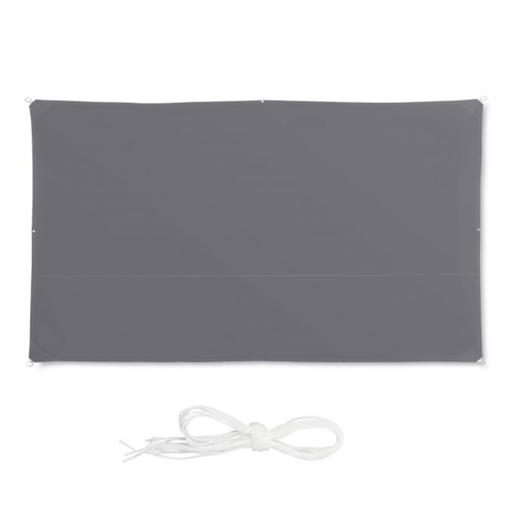 Copertina tip parasolar Relaxdays, cu protectie UV, gri, 2x4 m, 10026352