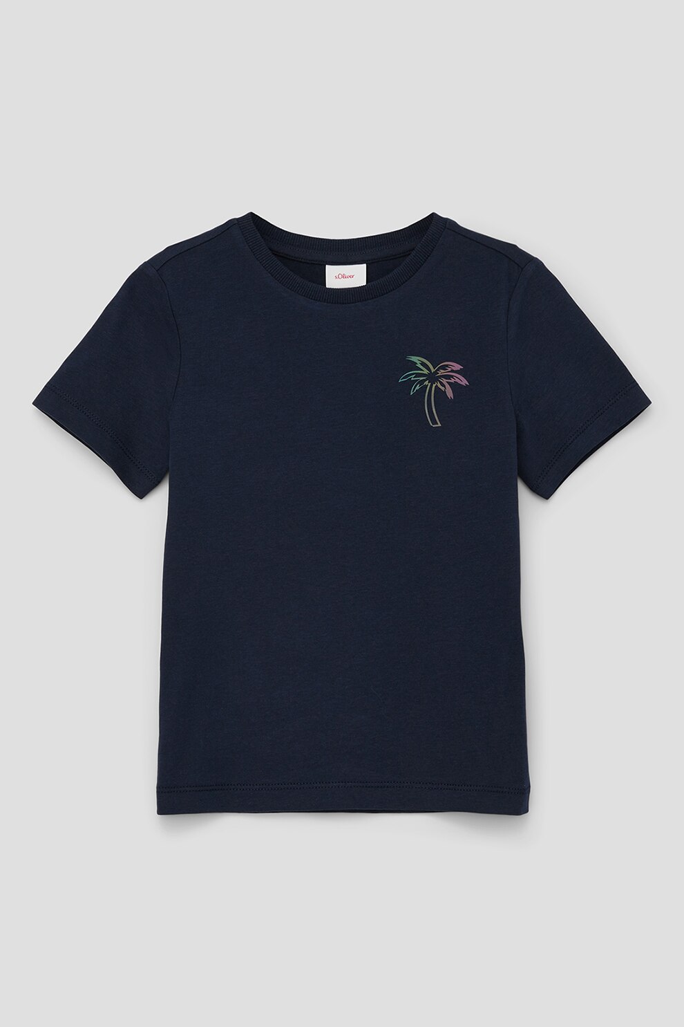 s.Oliver, Tricou lejer de bumbac, Portocaliu, Bleumarin, 140 CM