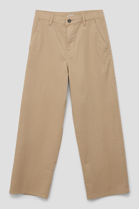 s.Oliver, Egyszínű egyenes szárú nadrág, Homokbarna