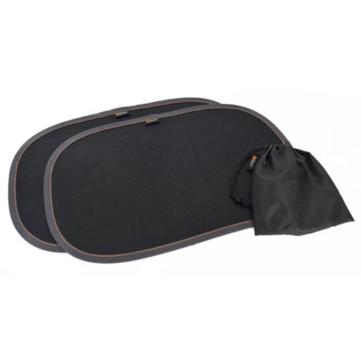 Set 2 parasolare auto, BeSafe, protectie UV SPF50+, negru