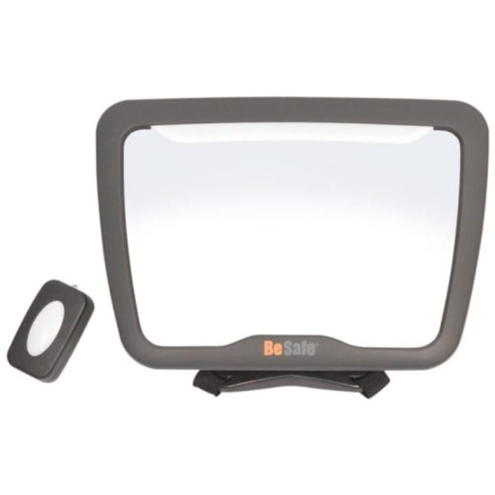 Oglinda auto pentru bebelusi BeSafe Baby Mirror XL cu lumina LED, reglabila