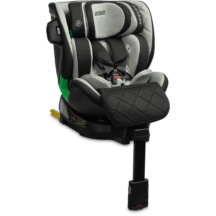 Caretero Turox autós gyerekülés, i-Size, 360°-ban forgatható, 40-150 cm, szürke
