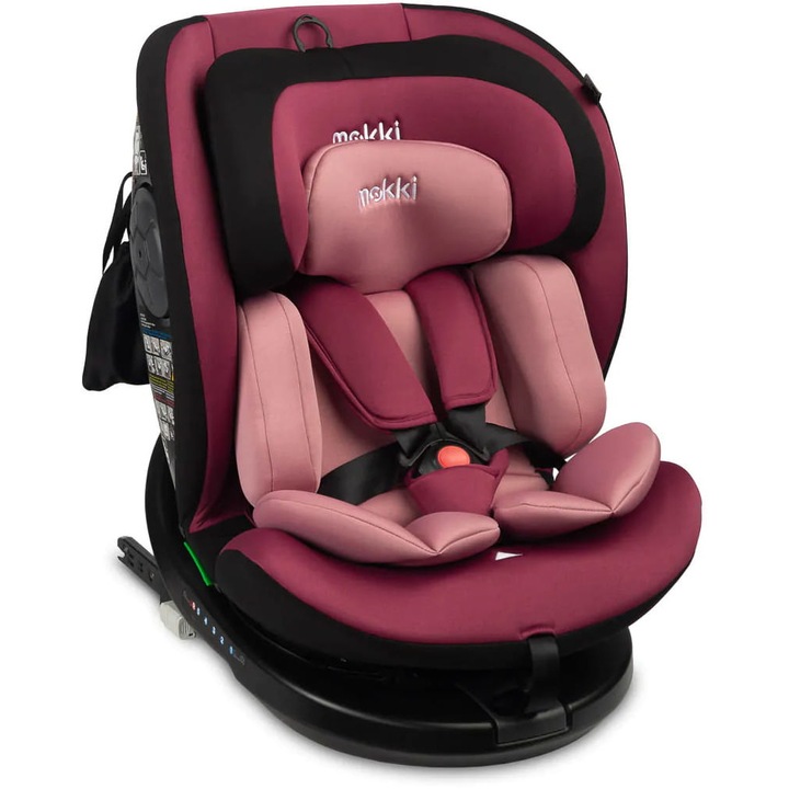 Caretero Mokki i-Size gyerek autósülés, 360°-ban forgatható, állítható, rózsaszín, 40-150cm