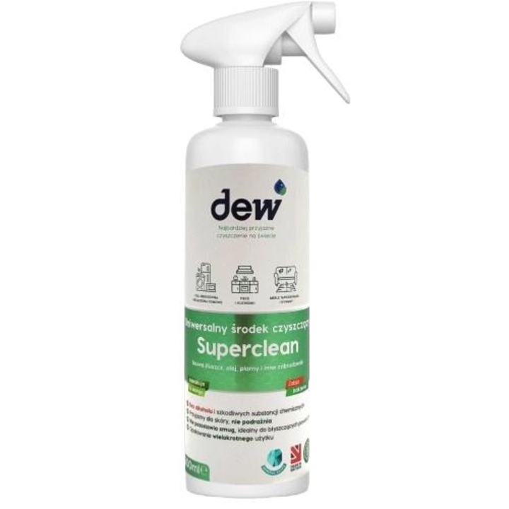 Spray solutie de curatare universala, Dew Superclean, antialergica, vegana, 500 ml