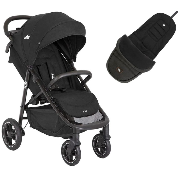 Детска количка Joie Litetrax Pro, сгъваема, черна, 93,6x58x103 см