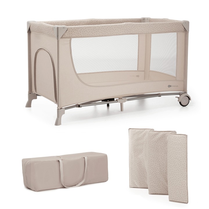 Patut travel Kinderkraft joy2, fara accesorii, beige