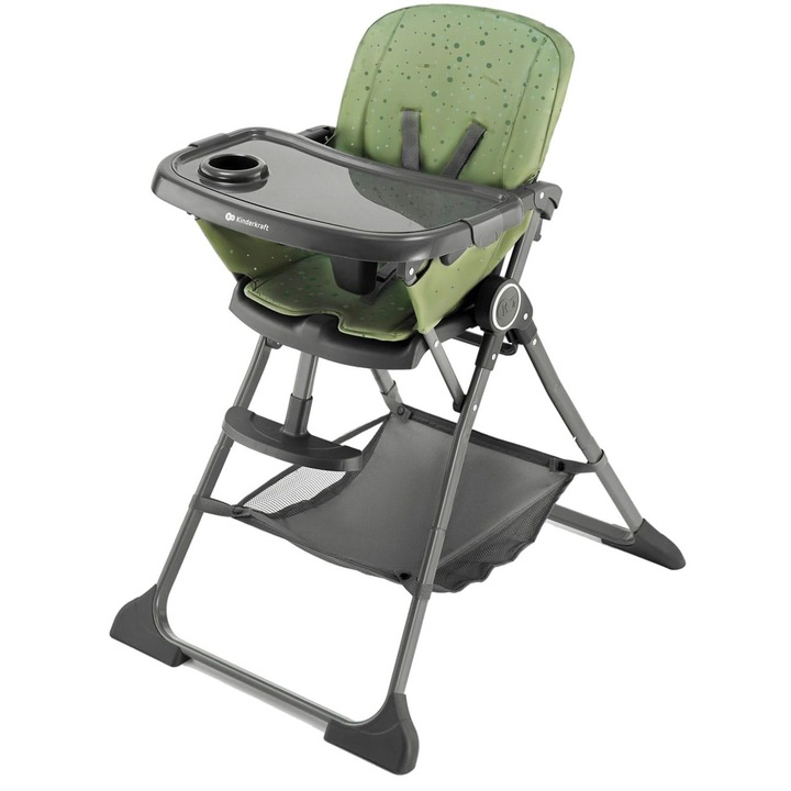 Kinderkraft столче за хранене FOLDEE GREEN
