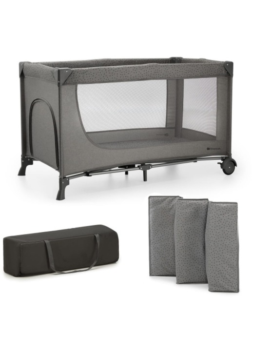 Kinderkraft JOY SIMPLE 2 бебешка кошара DARK GREY