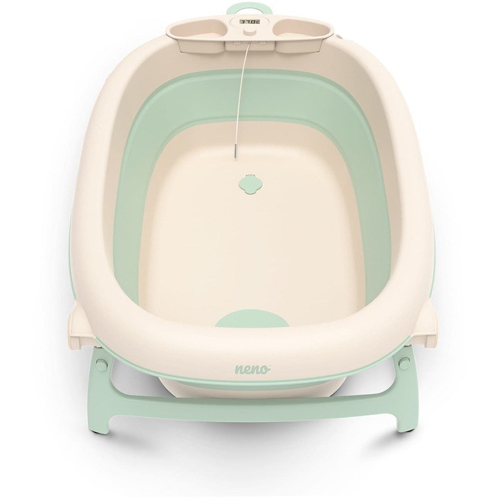 Сгъваема бебешка вана, Neno Lucy, с термометър, неплъзгаща се, 89x52x24см