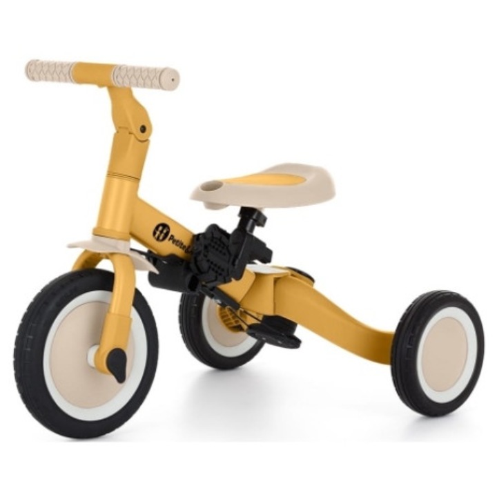 Триколка 5 в 1, Petite&Mars Turbo, регулируема, жълта