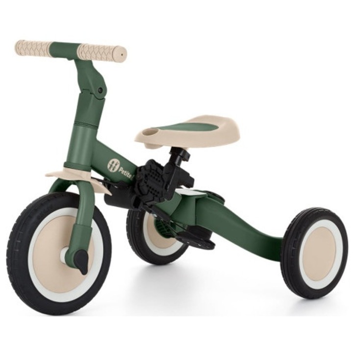 Многофункционална триколка 5 в 1, Petite&Mars Turbo, зелена, 1,5-5г.