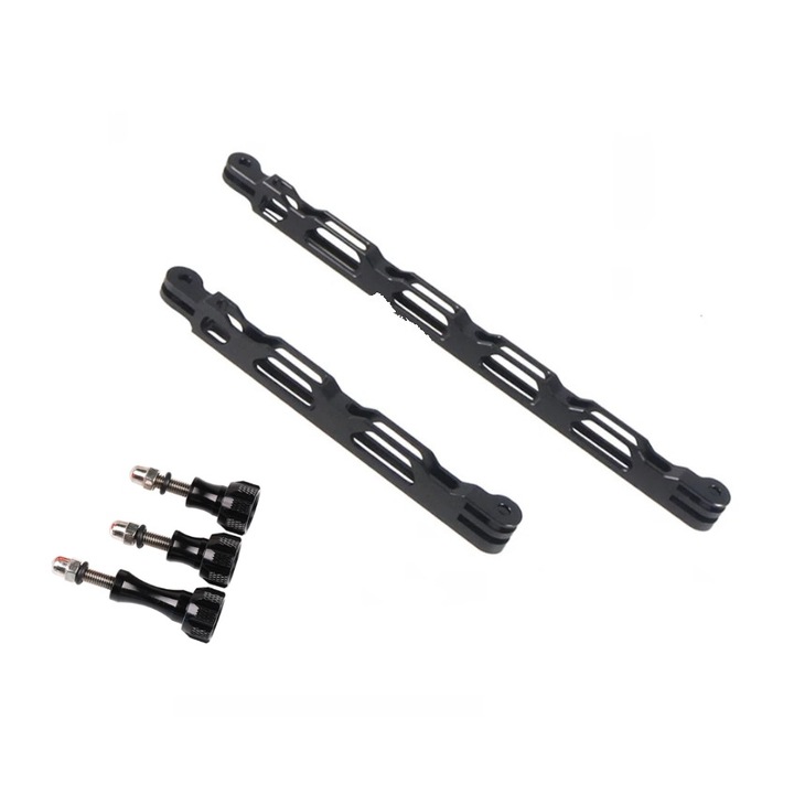 Комплект от 2 удължителни рамена 25 см и 16,5 см заедно с 3 х винта, алуминиеви, съвместими с камери GoPro, insta360, SJcam, DJI Action, универсални