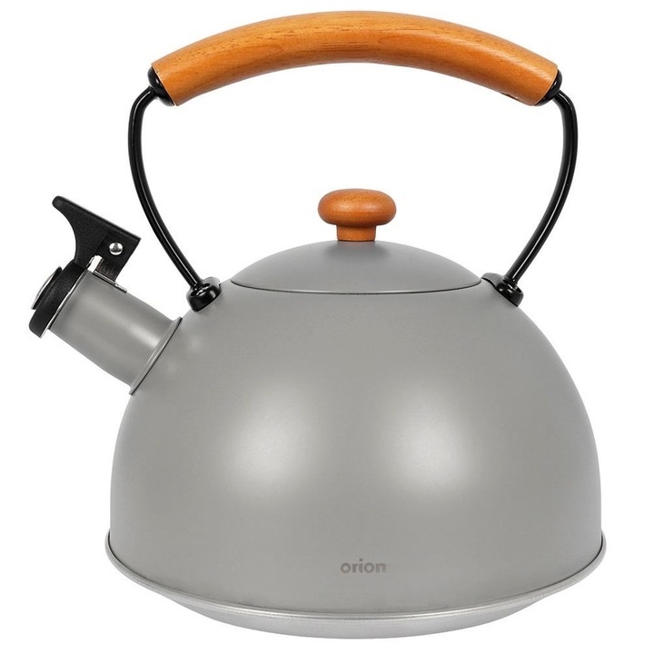 Чайник, Orion, Дървена, 2.9 L, 22x20, 5x23 см, Инокс, Сив