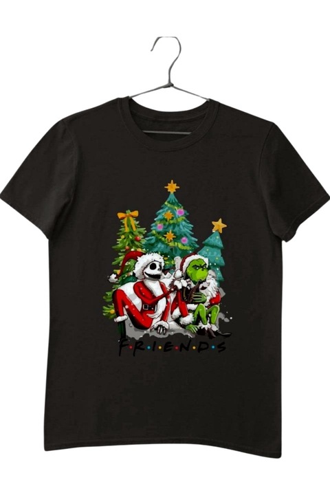 Friends jack and grinch férfi póló, fekete, 2XL