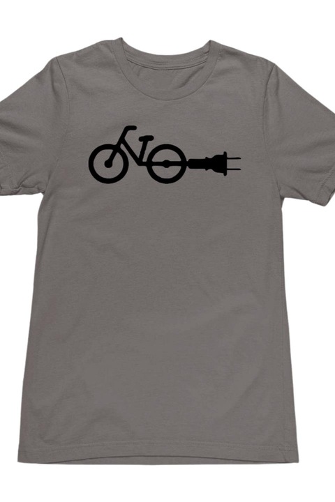 Tricou pentru barbati, Pólóügynökség, Bumbac, pentru bicicleta electrica, gri, S