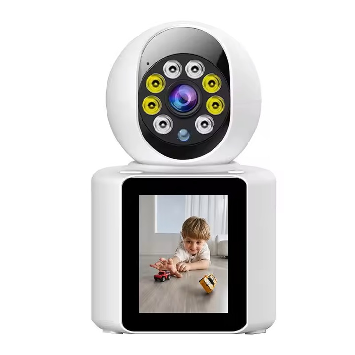 Camera Video Smart De Supraveghere Cu WiFi, Portabila, Protectie Ideala Pentru Copii si Seniori, Cu Senzor de Miscare si Viziune Nocturna
