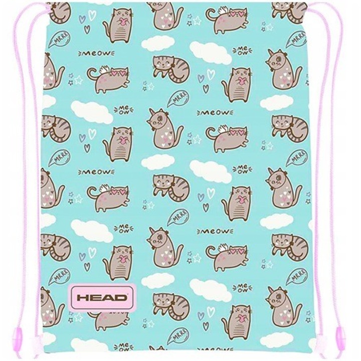 Sac pentru incaltaminte ASTRA art-pap Meow, poliester, 40x33cm