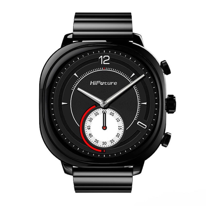 Smartwatch HiFuture AIX, AMOLED 1.43", 100+ спортни режима, водоустойчив, черен