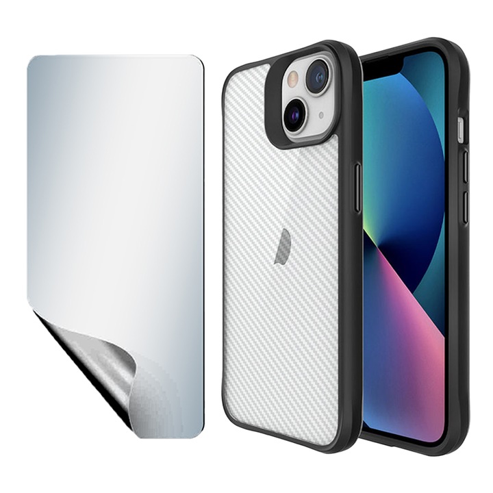 Regenerálható hidrogél fólia készlet UHD Clarity, nagy érzékenységű és Warfare X módú tok Apple iPhone 14 Plus készülékhez, OPTIM MEGOLDÁS, Heavy Duty, matt átlátszó egyedi kialakítás, dupla réteg, független gombtechnológia, karcolásgátló, átlátszó