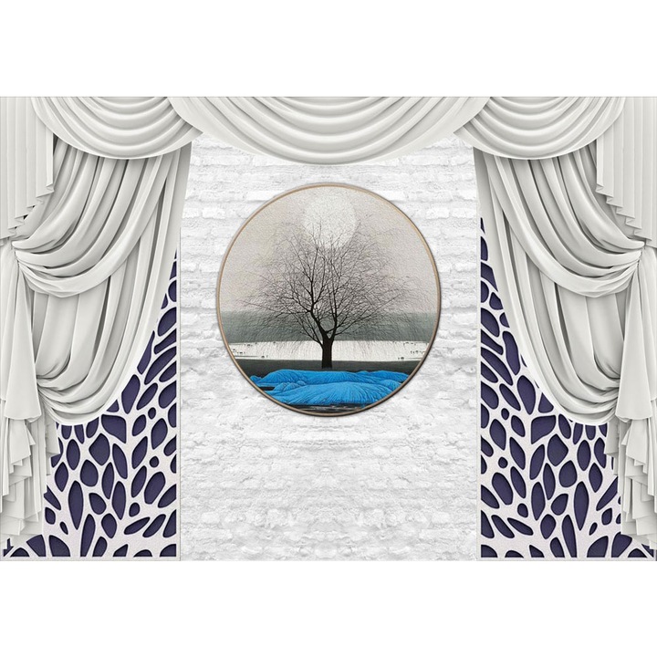 Fototapet 3D, Dormitor Alb, autoadeziv, multicolor, 120x200 cm 3D81