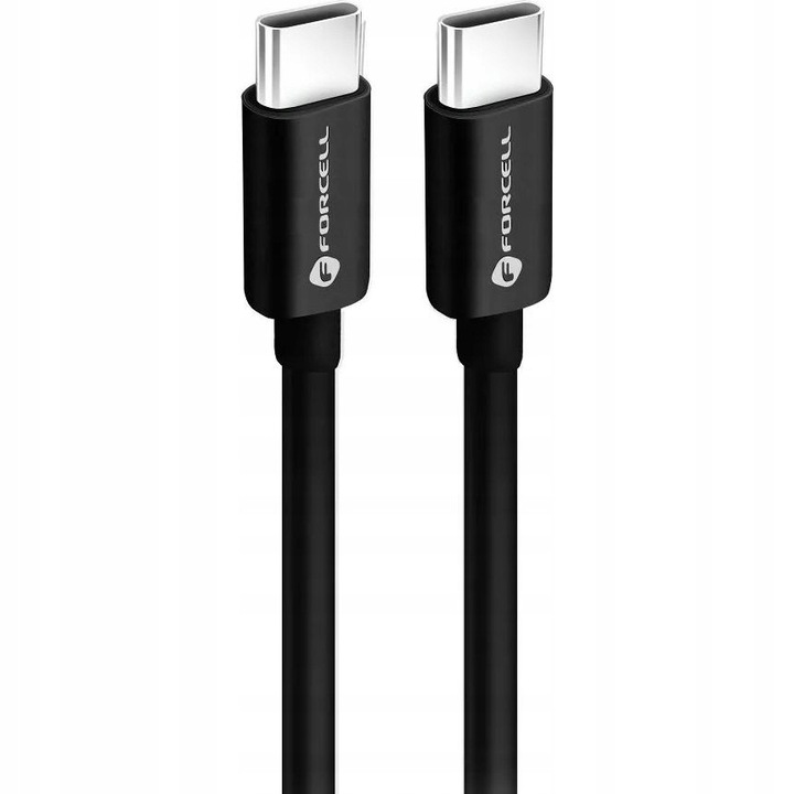 USB-C adat- és töltőkábel - USB-C Forcell F-Energy C338, 60W, 3m, fekete