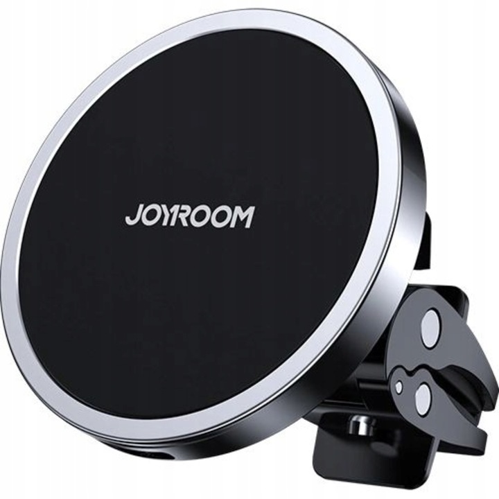 Магнитна поставка за телефон, Joyroom, Метална, 15W, Черна