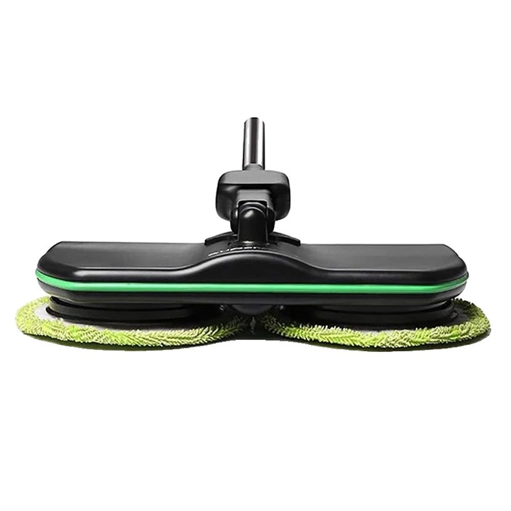 Mop electric fara fir, 2000mAh, 50 minute autonomie, set 4 lavete, negru