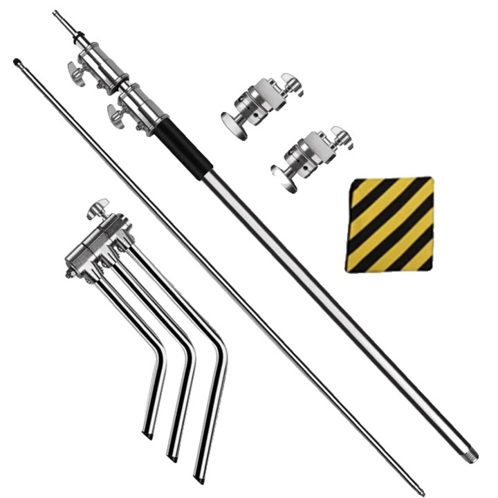 Set stativ foto cu brat reglabil/accesorii, 107x260cm, multicolor