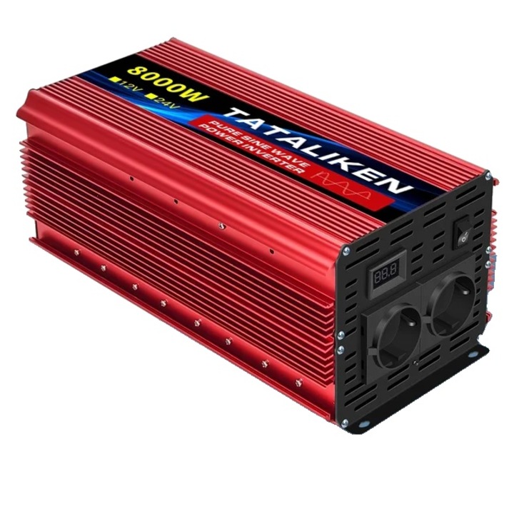 Invertor auto unda sinusoidala pura TATALIKEN, 8000W, 12V50HZ, 12V la 220V-230V