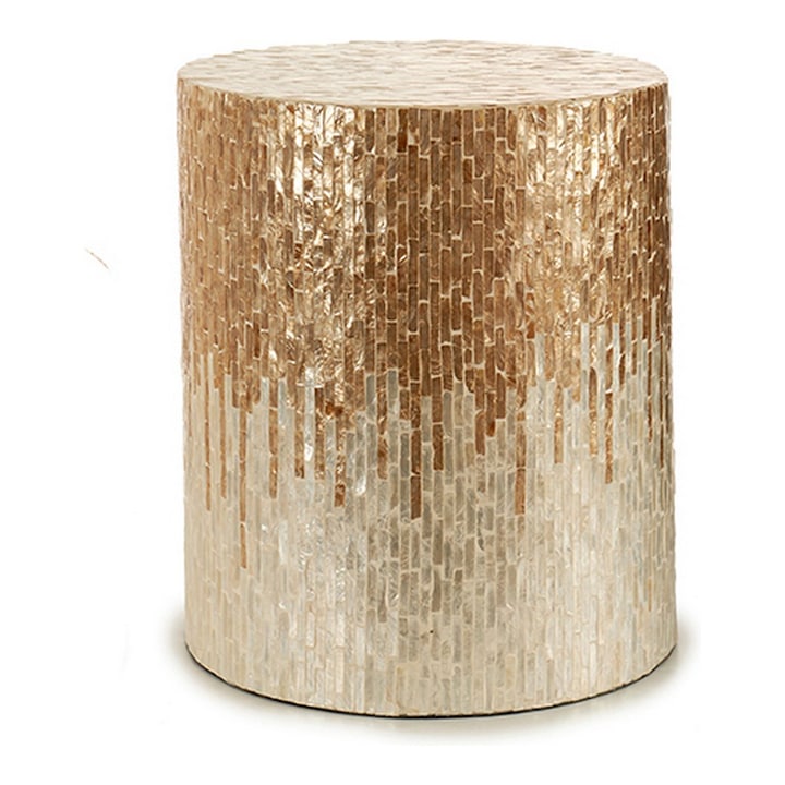 Табуретка Gift Decor, Златен, Седеф