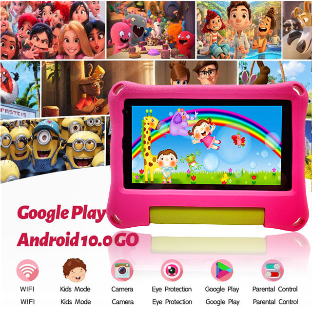 Tableta pentru copii Wintouch K714, Android, 2 GB RAM, 7 inchi, 32 GB, WIFI, Doua camere, Control parental, Roz