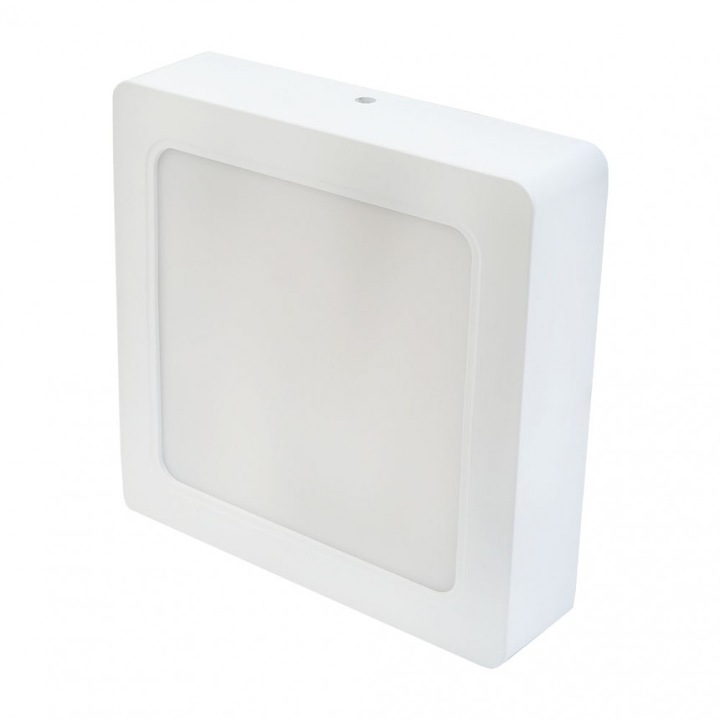 LED луна CARO 2в1 Lightex, За скрит и открит монтаж, Влагозащитена, 220V, 12W, IP54, CCT, 960lm, 145mm x 145мм/120mm x 120mm, Бял