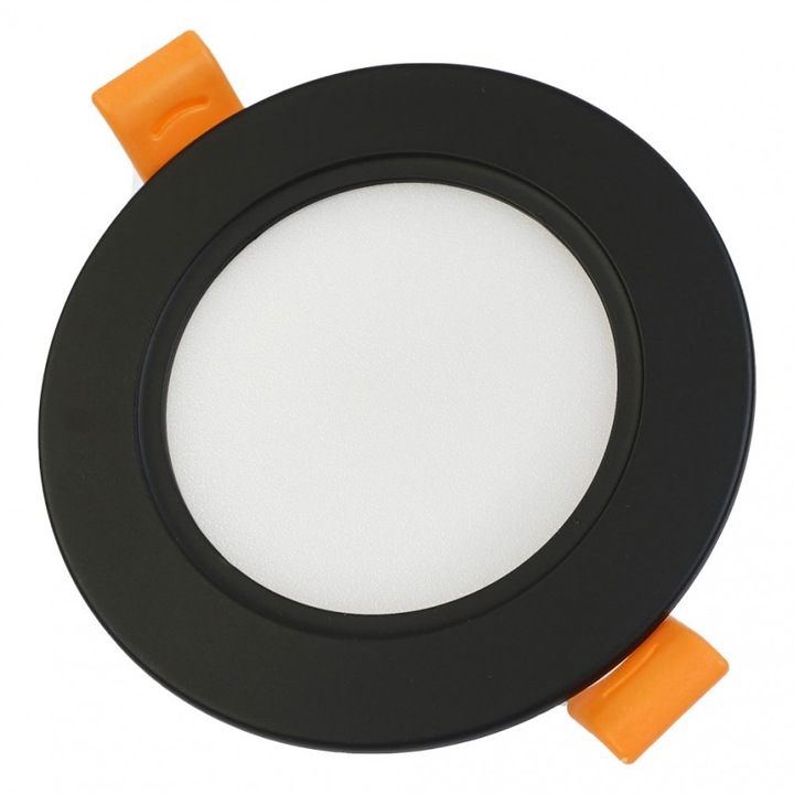 LED hold Lightex CARO, Nedvességálló, 220V, 5W, IP54, 400lm, Ф95mm/vágás, 72mm, Fekete