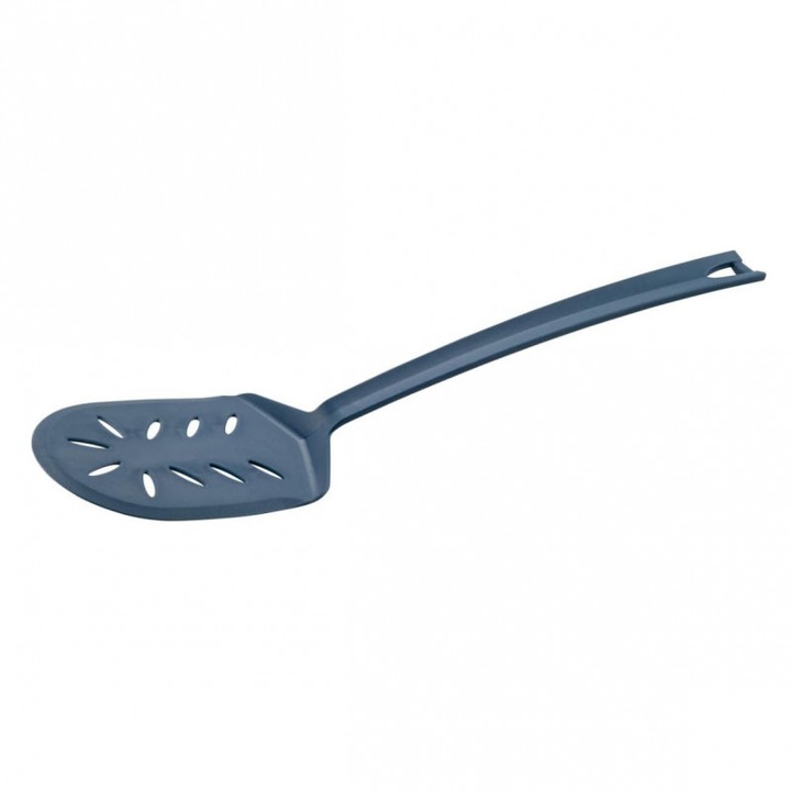 Spatula Tasty 678130, 36x9 cm, Rezistenta la caldura, Margine tesita pentru intoarcere usoara, Albastru