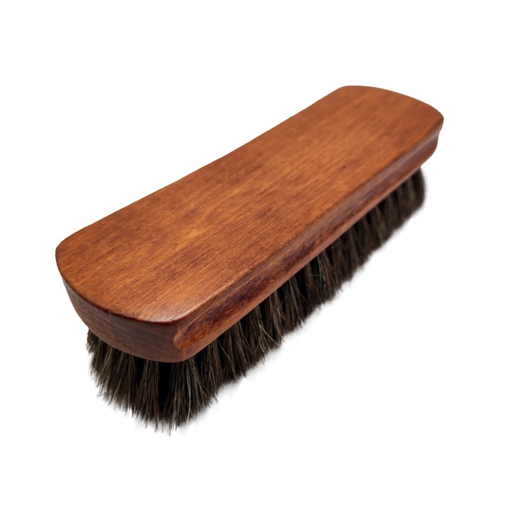 Четка за почистване и полиране на обувки, ергономична дръжка, светлокафява, 17x5.2см