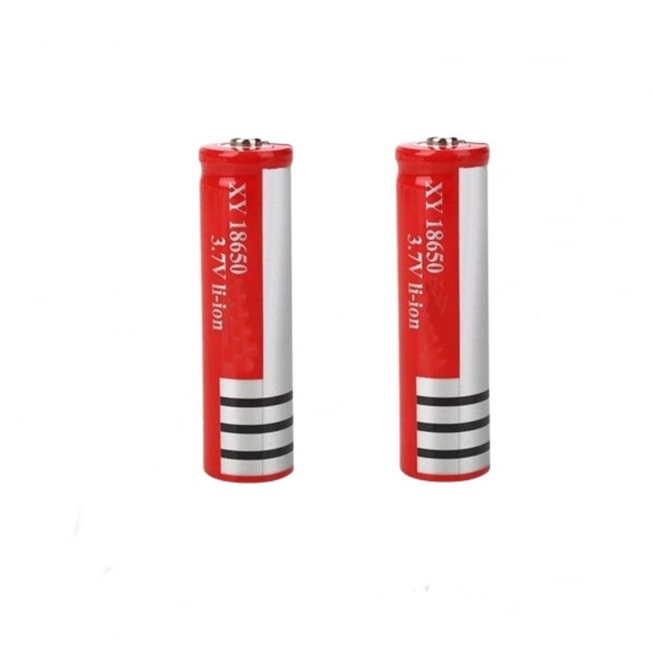 Комплект батерии IdeallStore®, GH 18650, 6800 mAh, 3.7 V, Li-ion, червен