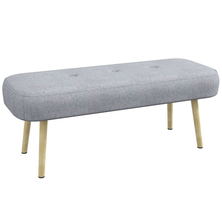 Banca depozitare, Homcom, poliester gri, 114x38x45cm