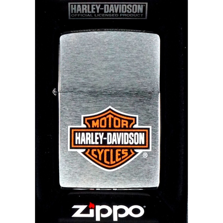 Bricheta Zippo Harley Davidson 7, cu garantie pe viata, in cutie cadou