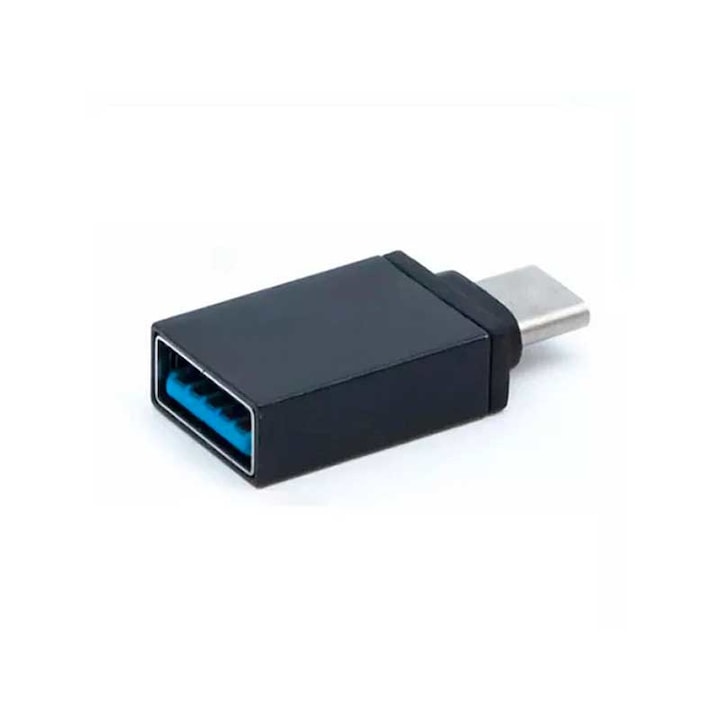 Adaptor Conversie PCS USB-C (Type-C) la USB 3.0 metalic, 3A, Negru