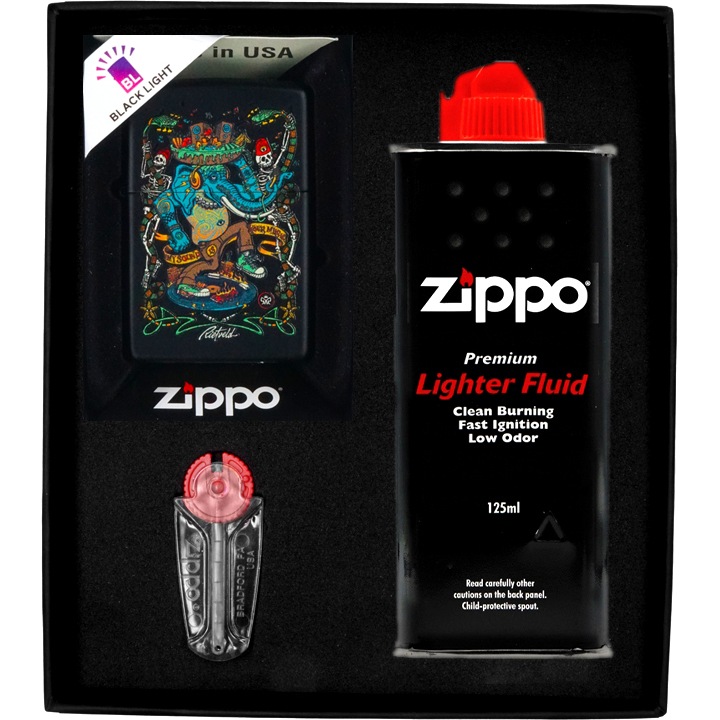 Set Bricheta Zippo Rick Rietvield Design, WINDPROOF, in cutie cadou
