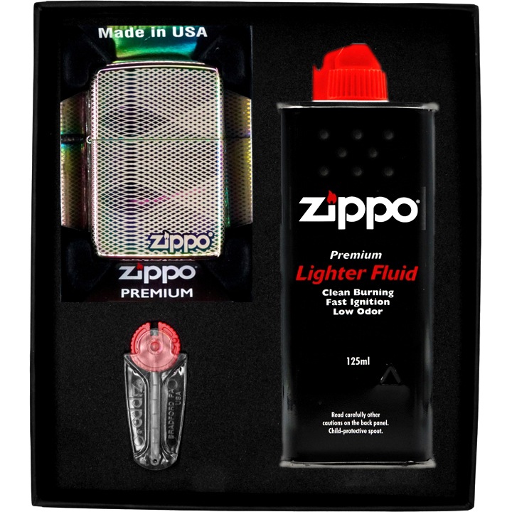 Set Bricheta Zippo Illusion Line, WINDPROOF, rezistenta la coroziune, in cutie cadou