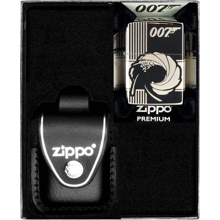Set Bricheta Zippo, James Bond Black Ice, in cutie cadou