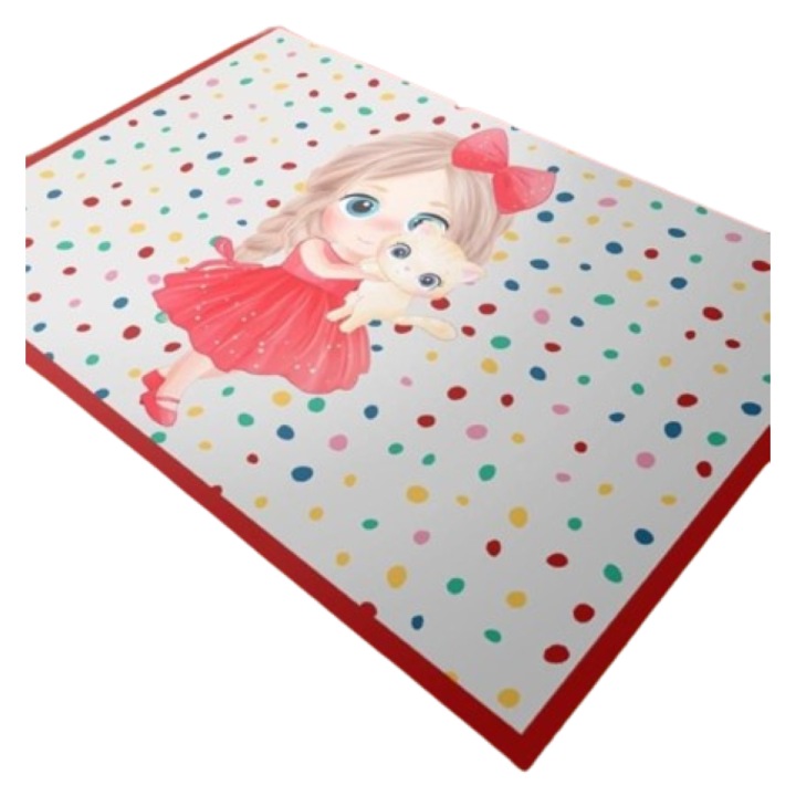 Covor camera copii, Antiderapant, Little Girl, Multicolor, 120x180cm